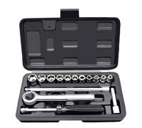 Cassetta Attrezzi Completa Chiave A Cricchetto Serie 6,3 Mm Set Attrezzi Per Presa Riparazione Automatica Da 17 Pezzi Attrezzi A Cricchetto E Custodia Kit Attrezzi La Casa Utensili Manuali