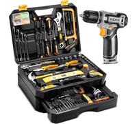 Cassetta Attrezzi Completa Con Trapano Avvitatore Batteria 12V, 238 Pezzi Valige