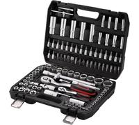 Cassetta Attrezzi Completa Set Di Bussole A Cricchetto Da 108 Pezzi Per Auto Con Cricchetto Reversibile Da 1/4 "e 1/2" Chiavi A Bussola Set Di Punte