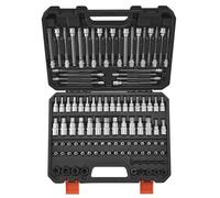 Cassetta Attrezzi Completa Set Di Bussole Bit 107 Pezzi SAE E Metrico Esagonale/Torx/Torx Esterno Strumento Di Riparazione Auto Kit Di Attrezzi Domestici Con Utensili Manuali