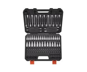 Cassetta Attrezzi Completa Set Di Bussole Per Punte SAE E Metriche Torx Esagonali Da 107 Pezzi Torx Esterno Antimanomissione Kit Di Attrezzi Per La Casa Extra Lungo Con Utensili Manuali