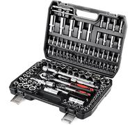 Cassetta Attrezzi Completa Set Di Chiavi A Bussola Da 108 Pezzi Set Di Chiavi A Cricchetto Con Presa Esagonale A Cricchetto Reversibile Da 1/4 E 1/2 Pollici 72 Denti