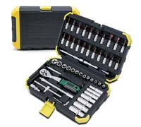 Cassetta Attrezzi Completa Set Di Chiavi A Bussola Set Di Chiavi A Cricchetto Da 1/4" 24/72 Con Barra Di Prolunga Per Riparazioni Auto E Uso Domestico