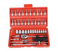 Cassetta Attrezzi Completa Set Di Strumenti Da 46 Pezzi Kit Completo Strumenti Di Riparazione Professionale Organizzato In Una Custodia Per La Manutenzione Fai-da-te E Automobilistica