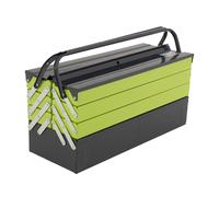 Cassetta Attrezzi Toolbox 53x20x27, 5cm 27L Acciaio Pieghevole Impugnatura Vuota