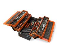 CASSETTA ATTREZZI VALIGETTA BOX 5 SCOMPARTI 85 PZ UTENSILI CHIAVI PINZE