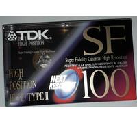 Cassetta audio TDK SF-100 audiocassetta, musicassetta high position IECII/TYPEI