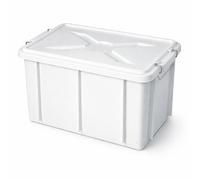 CASSETTA BOX CONTENITORE PLASTICA BIANCA ALIMENTARE CM 40X30X22 H CON COPERCHIO