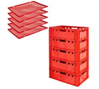 Cassetta carne E2 con coperchio Cassetta macellaio rossa Cassetta carne Cassetta Cassetta carne Cassetta carne 60x40 Cassetta macelleria selezione Kingpower, numero:5