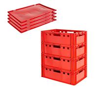 Cassetta carne E2 con coperchio Cassetta macellaio rossa Cassetta carne Cassetta Cassetta carne Cassetta carne 60x40 Cassetta macelleria selezione Kingpower, numero:4