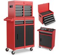 Cassetta Carrello Portautensili Mobiletto 5 Cassetti 2in1 per Garage e Officina