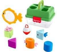 Fisher-Price – Cassetta Amici della Foresta Set a tema pesca JLB85 con retino e 6 blocchi 6+ mesi