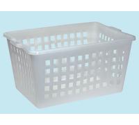 CASSETTA CESTA FORATA CON MANICI 80 LT. PER PANE