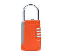 Cassetta Chiavi con Codice Cassetta di sicurezza con chiave nascosta Serratura a combinazione con password a 4 cifre con gancio Mini scatola segreta in metallo for roulotte villa domestica(Orange)