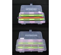 cassetta con avvolgi lenza e scomparti porta accessori girelle pesca terminali