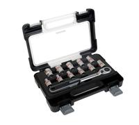 Cassetta Con Cricchetto Quadro 1/2'' + 11 Bussole Esagonali 8-21 Mm Norauto