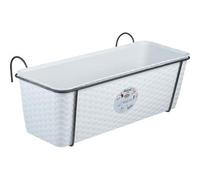 Stefanplast 2076032 Planter Naturale con Sistema di Auto-irrigazione Bianche 50 x 18 x 16 cm