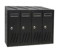 Cassetta Postale per Posta Lettere Mod. COMPO" 4 Posti Antracite in Acciaio