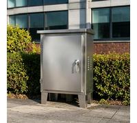 cassetta contatore gas Armadio Elettrico Resistente Alle Intemperie Con Piedini Di Montaggio 10 Cm, Armadio Distribuzione Altezza 30 60 Cm In Acciaio(W H D 25X60X15 CM)