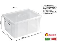CASSETTA CONTENITORE BOX CON COPERCHIO TRASPARENTE 45X35X25 RISTORANTE 5 2024