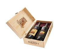 Cassetta da 2 bottiglie: Brunello e Rosso di Montalcino Banfi 0,75 L, Cassetta di legno