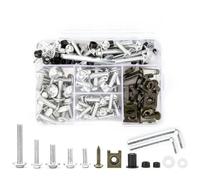 Cassetta degli attrezzi 177PCS Carenatura Bulloni Dadi Kit Corpo Di Fissaggio Pinze Vite Per Pegaso RSV Per Mille RS50 Rs 660 125 Rsv4 Rs660 Per Shiver 750(Argento)
