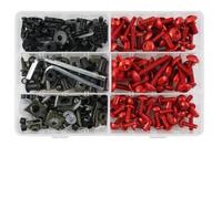Cassetta degli attrezzi 223 Pz Carenatura Bullone Dado Viti Corpo Per YZF R1 R3 R6 R6S R25 FZ1 FZ6 FZ8 MT07 MT09 FZ07 FZ09 Per Tracer FZR 600 750R(rosso)