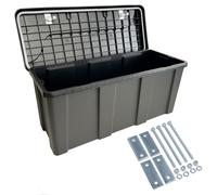 Cassetta degli attrezzi bloccabile in plastica per rimorchio medio + kit di f...