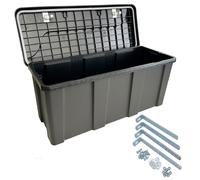 Cassetta degli attrezzi bloccabile in plastica per rimorchio medio + kit di f...