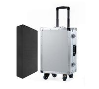 Cassetta degli Attrezzi Carrello Verticale Portatile con rotelle Cassetta degli Attrezzi Rigida in Alluminio con Maniglia telescopica Valigetta per Attrezzi per Attrezzi, Arte, Artigianato e Cassetta