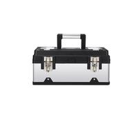 Cassetta degli attrezzi Cassetta degli attrezzi in acciaio inossidabile, multifunzionale, portatile, for la casa, kit di riparazione hardware, scatola sicurezza(17inch)