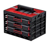 Cassetta degli attrezzi con 3 contenitori con impugnatura comoda 415 x 290 x 290 mm