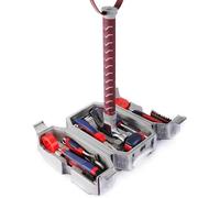 Cassetta degli Attrezzi con Martello - Set di Attrezzi da 28 Pezzi con Martello Realizzato in Vero Metallo per Fai da Te e Riparazione Auto | Regali Perfetti per Uomini di Asijiad