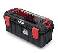 Cassetta degli attrezzi con portautensili divisori maniglia ergonomica chiusure in plastica 65 x 28 x 28 cm