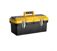 Cassetta degli attrezzi con ripiani interni e contenitore per piccole parti per un'organizzazione efficiente di strumenti di ristrutturazione e materiali fai da te (35,6 cm B)