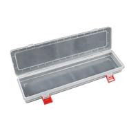 Cassetta degli attrezzi da 35,5 cm con coperchio trasparente rettangolare lunga custodia portaoggetti grande scomparto per parti organizer contenitore