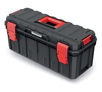 Cassetta degli attrezzi, divisori, impugnatura ergonomica, chiusura a morsetto, resistente alla polvere e impermeabile, in plastica, 65 x 28 x 31,4 cm