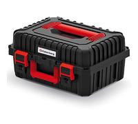 Cassetta degli attrezzi HEAVY Toolbox con manici ergonomici, chiusura a morsetto, struttura a parete rinforzata, colore nero, 445 x 360 x 216 mm (L x P x A)