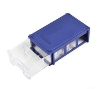 Cassetta degli attrezzi impilabile in plastica per viti, dadi, bulloni, rondelle, con cassetti trasparenti e struttura rinforzata del telaio (blu)