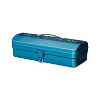 Cassetta degli attrezzi in metallo Contenitore portaoggetti con serratura, Portautensili portatile in lamiera spessa Valigetta portaoggetti blu con maniglia, Per carpenteria/veicoli/c(Size:30x15x12cm)