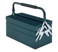 Cassetta degli attrezzi in metallo Durhand, cassetta degli attrezzi pieghevole in acciaio con 5 vassoi e maniglia, per officina, garage, 45X2