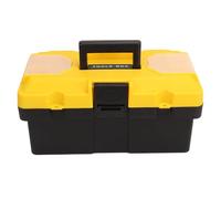 Cassetta degli attrezzi in plastica a 2 strati Organizzatore hardware portatile blocco 14in con abito per manico per il garage per artigiano domestico