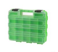 Cassetta degli attrezzi in plastica a doppia faccia con pannello divisorio staccabile per organizzare viti, dadi, bulloni, chiodi, piccole parti