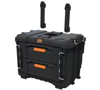 Keter Pro Gear XL - Cassetta degli attrezzi con 2 cassetti, 56 x 37 x 41 cm, colore: Nero