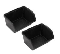 Cassetta degli attrezzi organizer per viti e piccoli componenti - per scatole di stoccaggio in polietilene resistente con resistenza alla temperatura fino a 80 °C, confezione da 2 pezzi (nero)