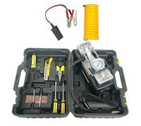 Cassetta degli attrezzi per pompa ad aria auto,Kit di strumenti per la risoluzione dei problemi all'aperto | Kit gonfiatore portatile 12 V ad alta pressione per veicoli campeggio casa emergenza