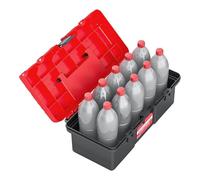 Cassetta degli attrezzi portatile - 30 x 14 x 12,5 cm, resistente, facile accesso, con maniglia, organizer compatto per attrezzi fai da te, resistente, multiuso, riparazione di veicoli, casa, officina