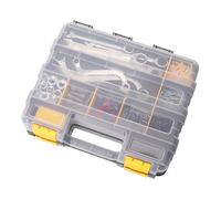 Cassetta degli attrezzi portatile,Organizzatore trasparente portatile a doppia faccia - Contenitore di stoccaggio hardware e cassetta degli attrezzi | per perline viti boccole hardware punte per