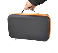 Cassetta degli attrezzi rigida per elettricisti, custodia portatile per attrezzi con cerniera sicura, organizer per punte da trapano, viti, chiodi, grigio arancione, 36 x 20,5 x 11 cm