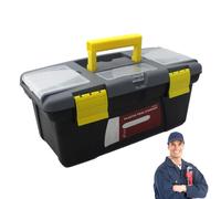 Cassetta degli attrezzi - Robusta cassapanca portatile | Organizer a doppio strato con grande capacità, robusta cassetta degli attrezzi con configurazione del posto di lavoro per progetti di auto e